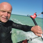 Turquoise Blue Kitesurfing